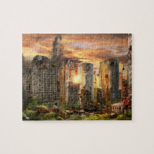 Katastrophe - Chicago, IL - Man muss den Hund ausf Puzzle