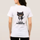 Katastrophe - Mischvous Black Cat with Evil Grin Tri-Blend Shirt (Rückseite)