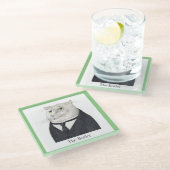 KATASTROPHENGLASTROCKNER Untersetzer + Text (Schrägansicht)