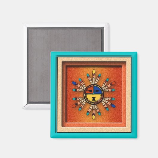 Katchina Sun Face Magnet (Vorderseite/Rückseite)