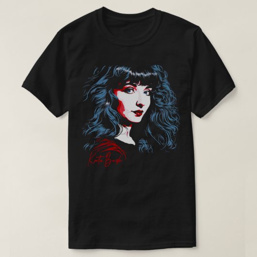 Kate Bush 80er Retro Design T-Shirt (Design vorne)