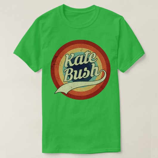 Kate Bush Retro Circle Vintag T-Shirt (Design vorne)