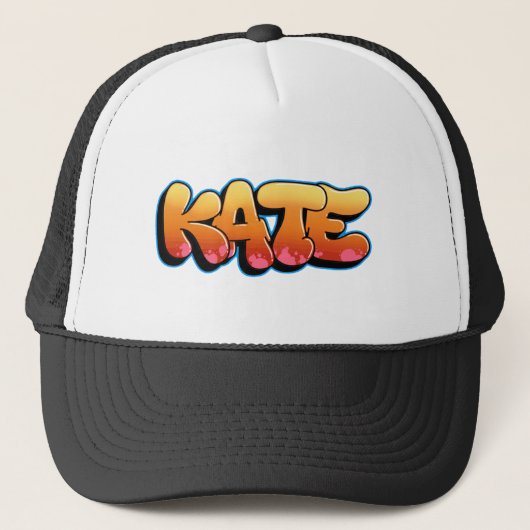 Kate Graffiti Style Merch! Individuelle Name Kate Truckerkappe (Vorderseite)