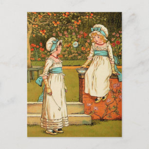 Kate Greenaway: Blasen Postkarte