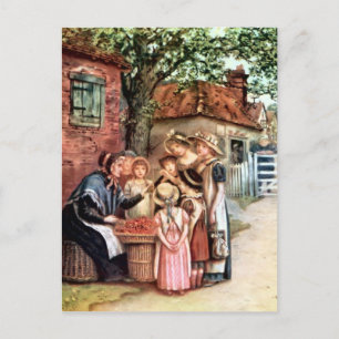 Kate Greenaway: Die Kirschfrau Postkarte