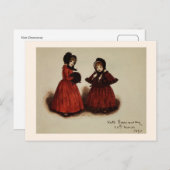 Kate Greenaway: Gehen Postkarte (Vorne/Hinten)