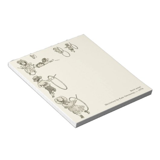 Kate Greenaway Hoop rollt Kinder wegbowl Notizblock (angewinkelt)