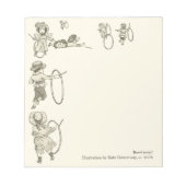 Kate Greenaway Hoop rollt Kinder wegbowl Notizblock (Vorderseite)