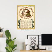 Kate Greenaway-Kalender der Vintagen Viktorianisch Poster (Heimbüro)