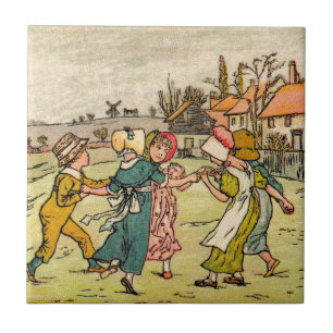 Kate Greenaway Ring um das Rosey Fliese