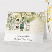 Kate Greenaway: Unter dem Fenster große Grußkarte Karte (Gelbe Blume)