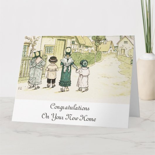 Kate Greenaway: Unter dem Fenster große Grußkarte Karte (Vorderseite)