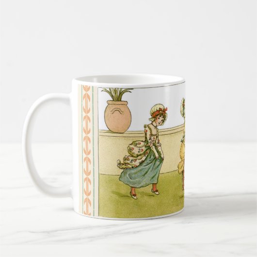Kate Greenaway Vintag Garden Girls Tasse (Links)