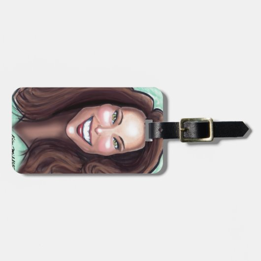 Kate Middleton Caricature Gepäckanhänger (Vorderseite horizontal)