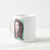 Kate Middleton Caricature Kaffeetasse (Vorderseite Links)