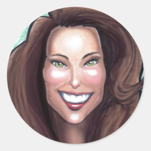 Kate Middleton Caricature Runder Aufkleber