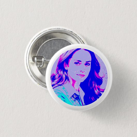 Kate middleton erstellen Sie Ihr eigenes Foto Button (Vorne & Hinten)