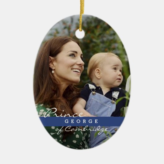 Kate Middleton Prinz George Keramikornament (Vorne)
