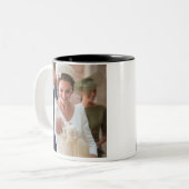 Kate Middleton und Prince Louis Zweifarbige Tasse (Vorderseite Links)