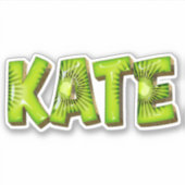 Kate Name Kiwi Design Aufkleber Sticker (Vorderseite)