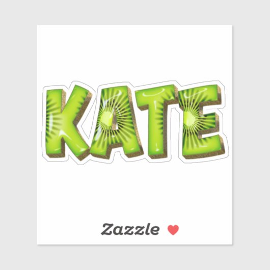 Kate Name Kiwi Design Aufkleber Sticker (Blatt)