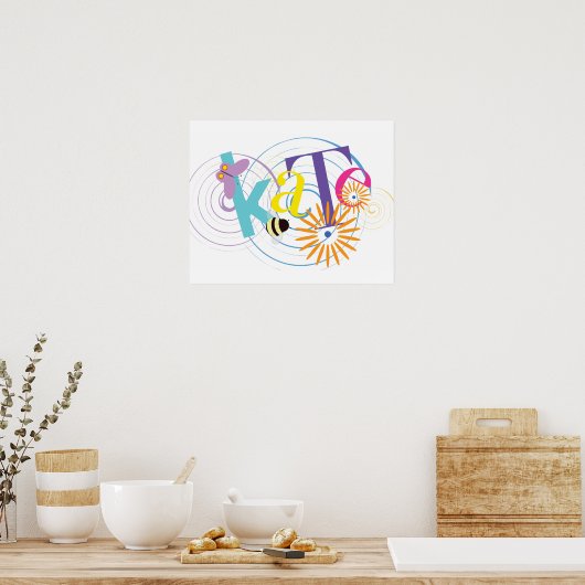 Kate Poster, weißer Hintergrund Poster (Küche)