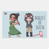 Kate Sharma und Anthony Pall Ball Coffee Tasse Rechteckiger Aufkleber (Vorderseite)