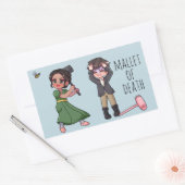 Kate Sharma und Anthony Pall Ball Coffee Tasse Rechteckiger Aufkleber (Umschlag)