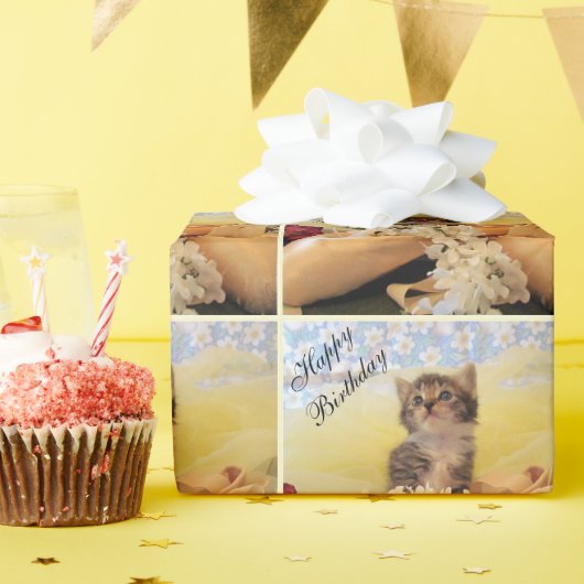 Kate the Ballerina - Cat Birthday Wrapping Paper Geschenkpapier (Geburtstagsparty)