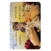 Kate the Ballerina Cat Dance Anywhere Quote Magnet (Vertikal)
