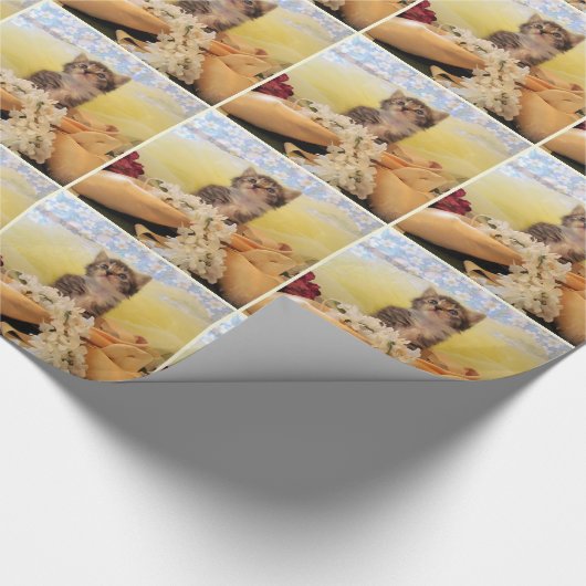 Kate the Ballerina - Katze / Kitten Wrapping Paper Geschenkpapier (Ecke)