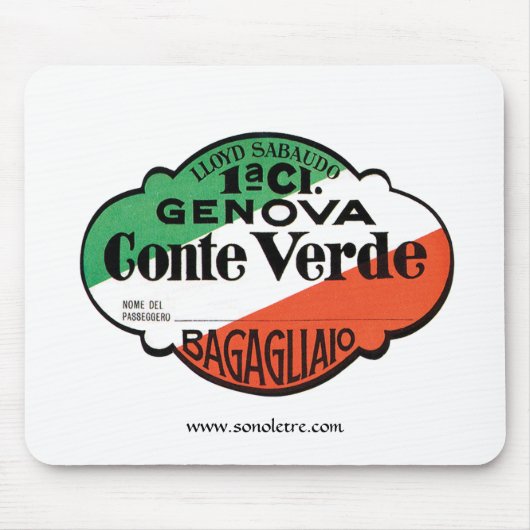 Kategorie-1-Gepäcksiegel Conte Verde Mousepad (Vorne)