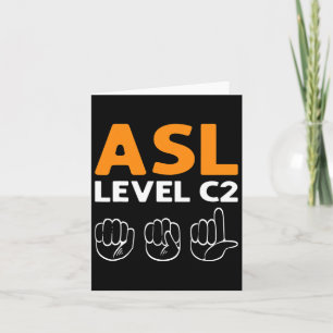 - Kategorie C2. Asl Awareness Hand Sign Language D Karte