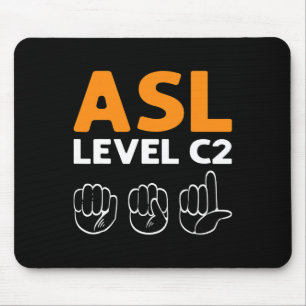 - Kategorie C2. Asl Awareness Hand Sign Language D Mousepad