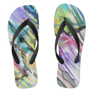 KATEGORIE FIVES SWIRLING ABSTRAKT ART DESIGN BADESANDALEN