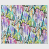 KATEGORIE FIVES SWIRLING ABSTRAKT ART DESIGN GESCHENKPAPIER (Flach)