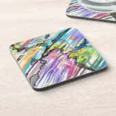 KATEGORIE FIVES SWIRLING ABSTRAKT ART DESIGN GETRÄNKEUNTERSETZER (Linke Seite)