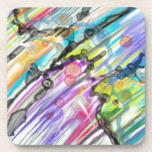 KATEGORIE FIVES SWIRLING ABSTRAKT ART DESIGN GETRÄNKEUNTERSETZER (Vorderseite)