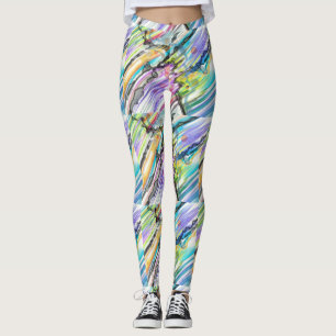 KATEGORIE FIVES SWIRLING ABSTRAKT ART DESIGN LEGGINGS