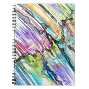 KATEGORIE FIVES SWIRLING ABSTRAKT ART DESIGN NOTIZBLOCK