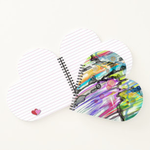 KATEGORIE FIVES SWIRLING ABSTRAKT ART DESIGN NOTIZBLOCK