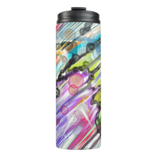 KATEGORIE FIVES SWIRLING ABSTRAKT ART DESIGN THERMOSBECHER