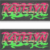 Katelyn Vorname Name Graffiti Aufkleber Sticker (Vorderseite)
