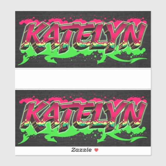 Katelyn Vorname Name Graffiti Aufkleber Sticker (Blatt)