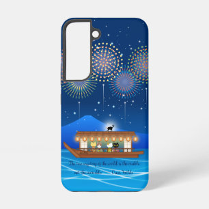 Kater, die sich an Bord von Feuerwerk erfreuen Samsung Galaxy Hülle