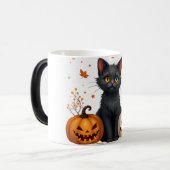 Kater-Kürbis Verwandlungstasse (Vorderseite Links)