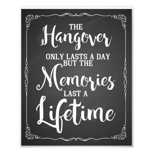 Kater-Party-Schild, Tafel, Hochzeitsschild Fotodruck (Vorne)