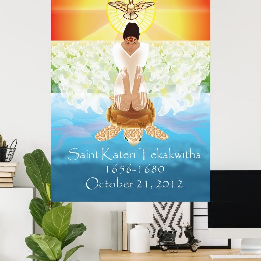 Kateri Tekakwitha ein Poster (Heimbüro)