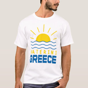 Katerini Griechenland Sonnenschein Und Meer Herren T-Shirt