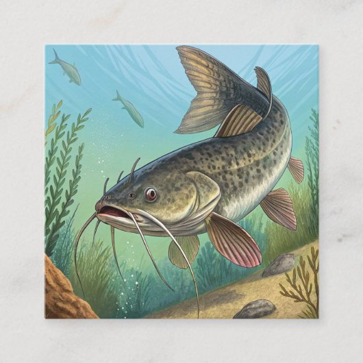 Katfisch Quadratische Visitenkarte (Vorderseite)